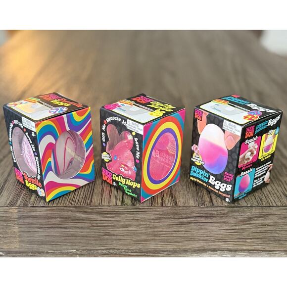 Schylling NeeDoh Jelly Hops, Swirlie Eggs, Dippin' Dazzler Easter New SET OF 3 - Picture 10 of 12